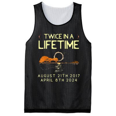 Solar Eclipse Twice In Lifetime April 08 2024 Mesh Reversible Basketball Jersey Tank