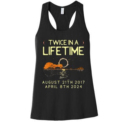 Solar Eclipse Twice In Lifetime April 08 2024 Women's Racerback Tank