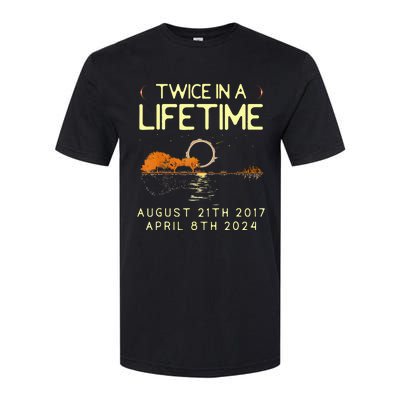 Solar Eclipse Twice In Lifetime April 08 2024 Softstyle CVC T-Shirt