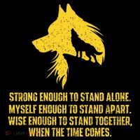 Strong Enough To Stand Alone Wolf Lover Wildlife Lover Tall T-Shirt