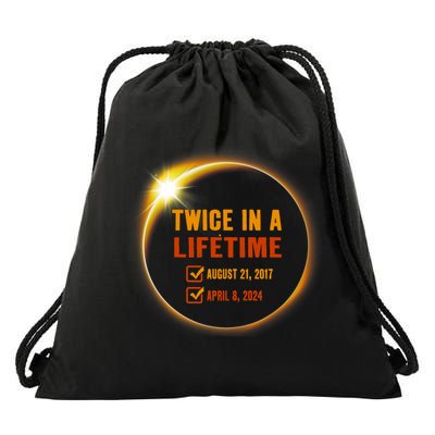 Solar Eclipse Twice In Lifetime 2024 Solar Eclipse Drawstring Bag