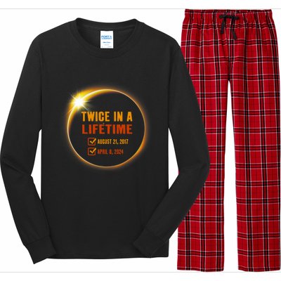 Solar Eclipse Twice In Lifetime 2024 Solar Eclipse Long Sleeve Pajama Set