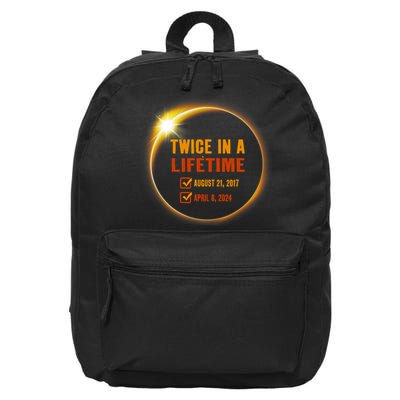 Solar Eclipse Twice In Lifetime 2024 Solar Eclipse 16 in Basic Backpack