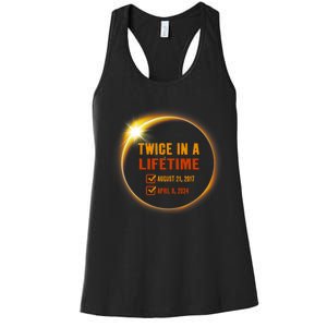 Solar Eclipse Twice In Lifetime 2024 Solar Eclipse Women's Racerback Tank