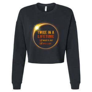 Solar Eclipse Twice In Lifetime 2024 Solar Eclipse Cropped Pullover Crew