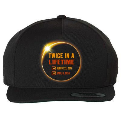 Solar Eclipse Twice In Lifetime 2024 Solar Eclipse Wool Snapback Cap