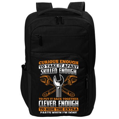 Skilled Enough To Put It Back Together Garage Car Mechanic Impact Tech Backpack