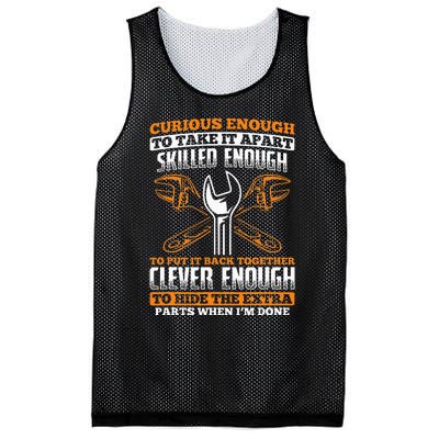 Skilled Enough To Put It Back Together Garage Car Mechanic Mesh Reversible Basketball Jersey Tank