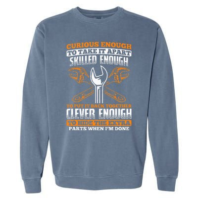 Skilled Enough To Put It Back Together Garage Car Mechanic Garment-Dyed Sweatshirt