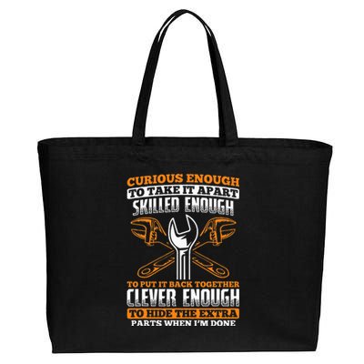 Skilled Enough To Put It Back Together Garage Car Mechanic Cotton Canvas Jumbo Tote