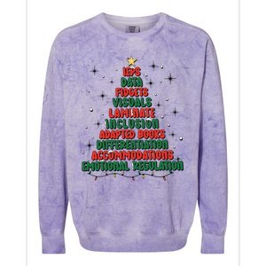 Special Ed Teacher Christmas Holiday Teacher Xmas Lights Colorblast Crewneck Sweatshirt