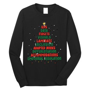 Special Ed Teacher Christmas Holiday Teacher Xmas Lights Long Sleeve Shirt