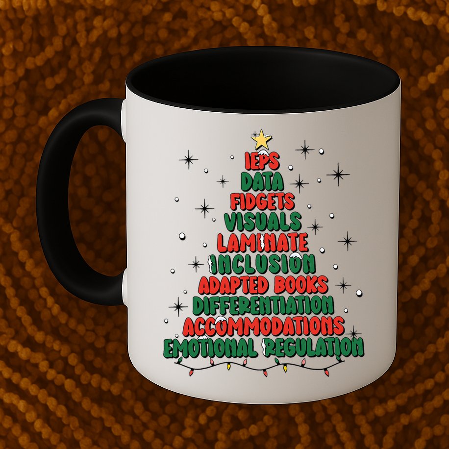 Special Ed Teacher Christmas Holiday Teacher Xmas Lights Mug