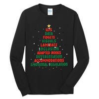 Special Ed Teacher Christmas Holiday Teacher Xmas Lights Tall Long Sleeve T-Shirt