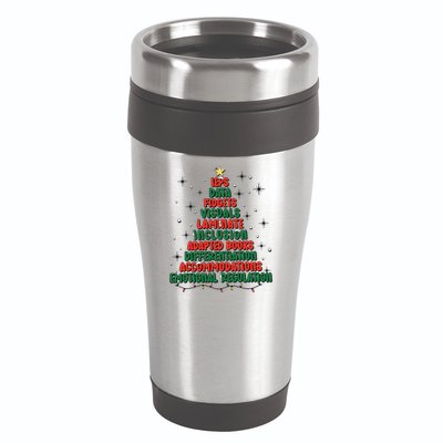 Special Ed Teacher Christmas Holiday Teacher Xmas Lights 16oz Travel Tumbler