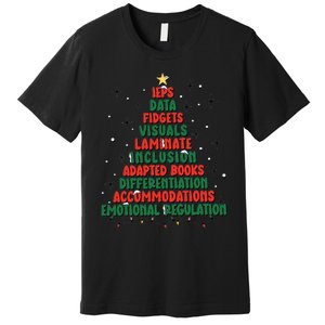 Special Ed Teacher Christmas Holiday Teacher Xmas Lights Premium T-Shirt