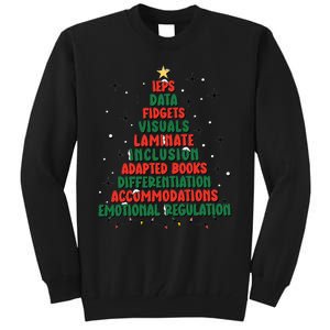 Special Ed Teacher Christmas Holiday Teacher Xmas Lights Tall Sweatshirt