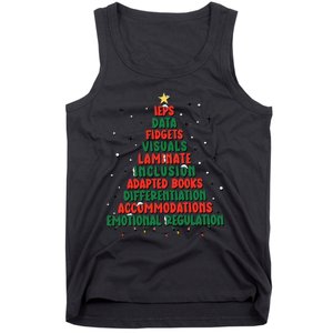 Special Ed Teacher Christmas Holiday Teacher Xmas Lights Tank Top