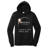 Solar Eclipse Twice In Lifetime 2024 Women's Pullover Hoodie