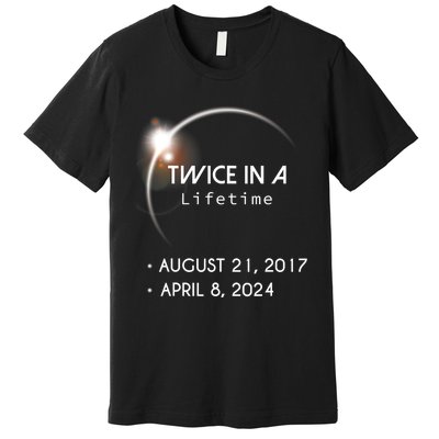 Solar Eclipse Twice In Lifetime 2024 Premium T-Shirt