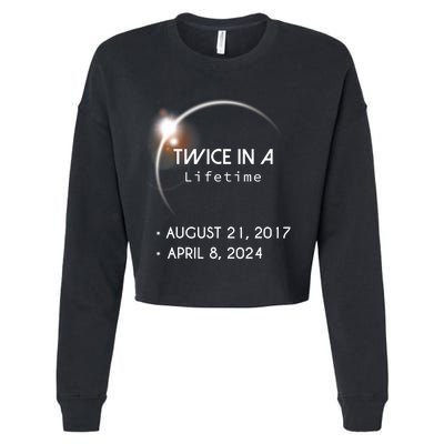 Solar Eclipse Twice In Lifetime 2024 Cropped Pullover Crew