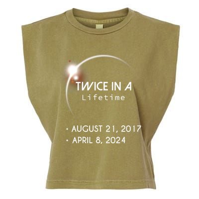 Solar Eclipse Twice In Lifetime 2024 Garment-Dyed Women's Muscle Tee