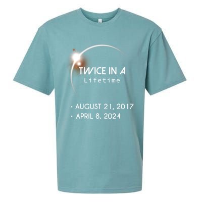 Solar Eclipse Twice In Lifetime 2024 Sueded Cloud Jersey T-Shirt