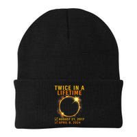 Solar Eclipse Twice In Lifetime 2024 Solar Eclipse Knit Cap Winter Beanie