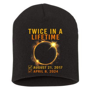 Solar Eclipse Twice In Lifetime 2024 Solar Eclipse Short Acrylic Beanie