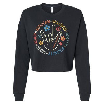 Special Education Teacher Inspirational SPED Teachers Autism Cropped Pullover Crew