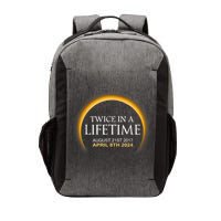 Solar Eclipse Twice In Lifetime 2024 Vector Backpack