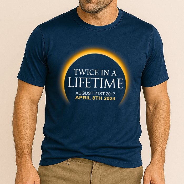 Solar Eclipse Twice In Lifetime 2024 Cooling Performance Crew T-Shirt