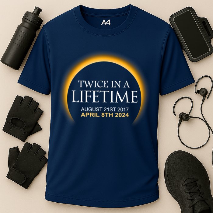 Solar Eclipse Twice In Lifetime 2024 Cooling Performance Crew T-Shirt