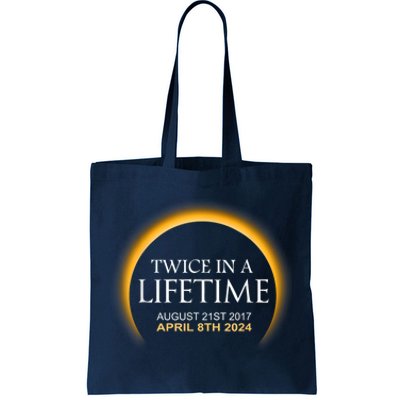 Solar Eclipse Twice In Lifetime 2024 Tote Bag