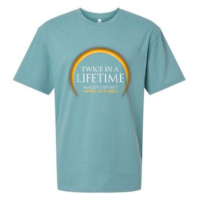 Solar Eclipse Twice In Lifetime 2024 Sueded Cloud Jersey T-Shirt