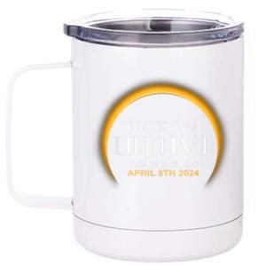 Solar Eclipse Twice In Lifetime 2024 12 oz Stainless Steel Tumbler Cup