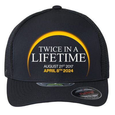 Solar Eclipse Twice In Lifetime 2024 Flexfit Unipanel Trucker Cap