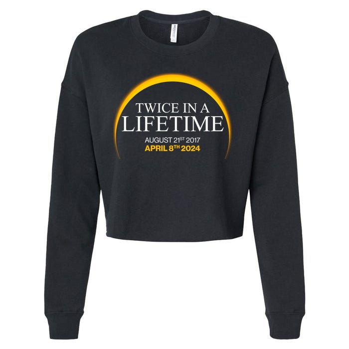 Solar Eclipse Twice In Lifetime 2024 Cropped Pullover Crew