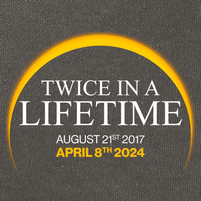 Solar Eclipse Twice In Lifetime 2024 Cotton Canvas Backpack