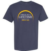 Solar Eclipse Twice In Lifetime 2024 Garment-Dyed Heavyweight T-Shirt