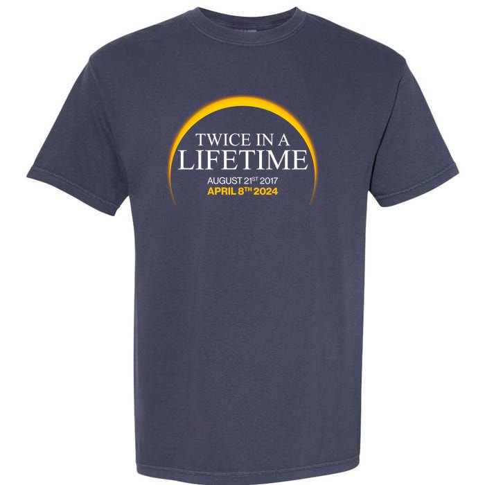 Solar Eclipse Twice In Lifetime 2024 Garment-Dyed Heavyweight T-Shirt