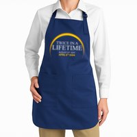 Solar Eclipse Twice In Lifetime 2024 Full-Length Apron With Pockets