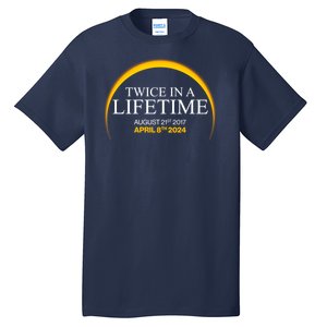 Solar Eclipse Twice In Lifetime 2024 Tall T-Shirt