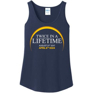 Solar Eclipse Twice In Lifetime 2024 Ladies Essential Tank