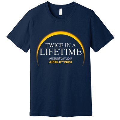 Solar Eclipse Twice In Lifetime 2024 Premium T-Shirt