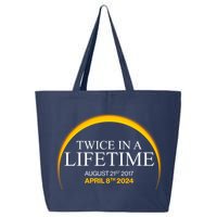 Solar Eclipse Twice In Lifetime 2024 25L Jumbo Tote
