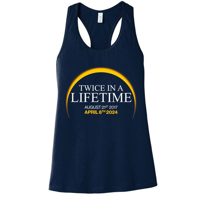 Solar Eclipse Twice In Lifetime 2024 Womens Tank Top