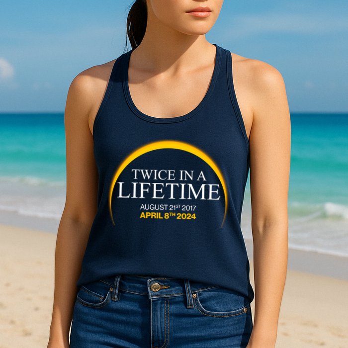 Solar Eclipse Twice In Lifetime 2024 Womens Tank Top