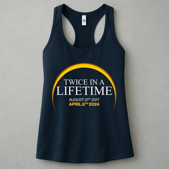 Solar Eclipse Twice In Lifetime 2024 Womens Tank Top