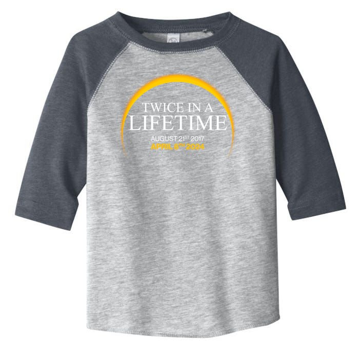 Solar Eclipse Twice In Lifetime 2024 Toddler Fine Jersey T-Shirt